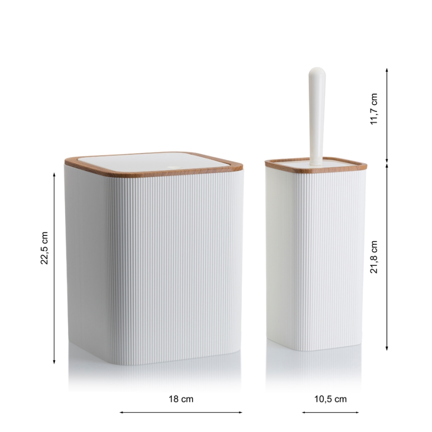 Vannitoakomplekt ZOYA 5 tk valge/pruun