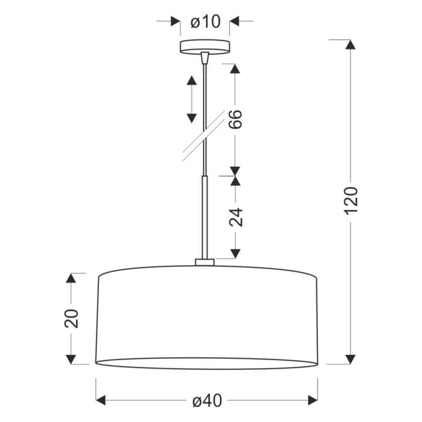 VANTI ripatslaelamp kaabliga 1xE27/40W/230V pruun
