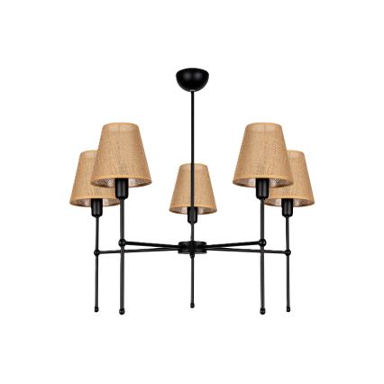 Vardaga lühter MADELA 5xE14/40W/230V juut/must