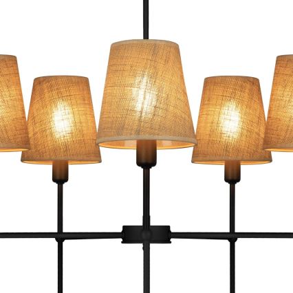 Vardaga lühter MADELA 5xE14/40W/230V juut/must