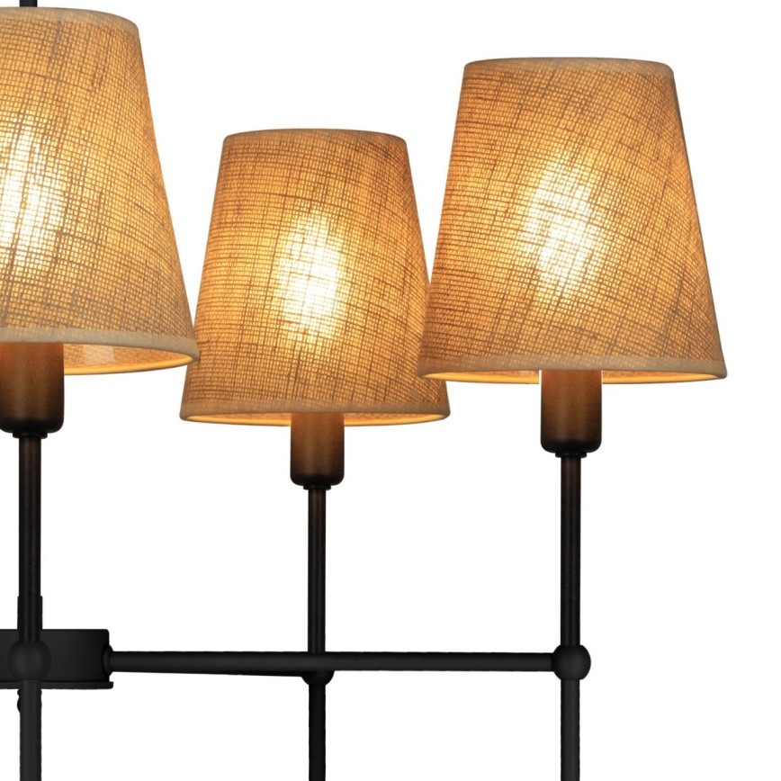 Vardaga lühter MADELA 5xE14/40W/230V juut/must