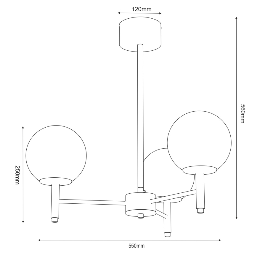 Varrasrippvalgusti AWINION 3xE27/15W/230V