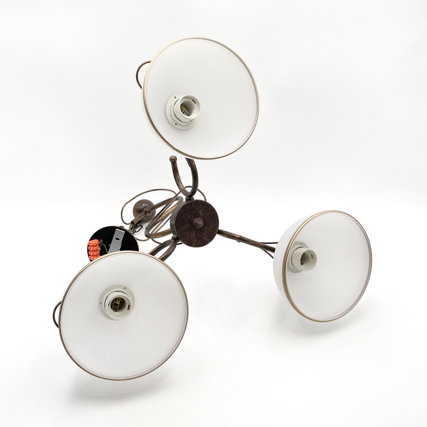 Varrega lühter COBRA 3xE27/60W/230V pronks/patina