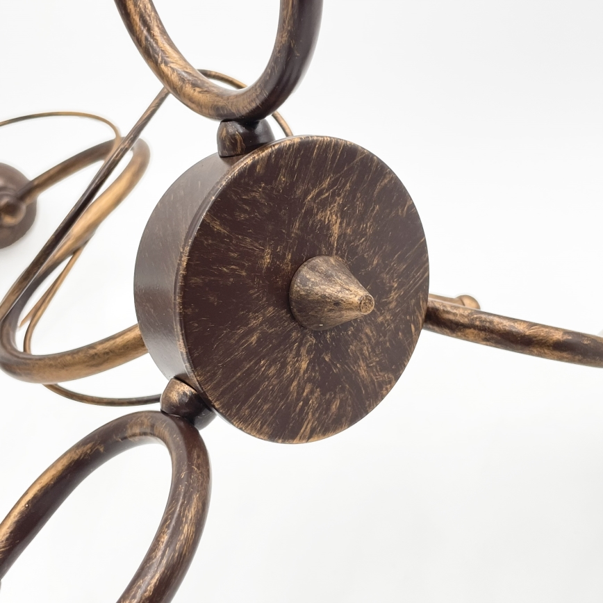 Varrega lühter COBRA 3xE27/60W/230V pronks/patina