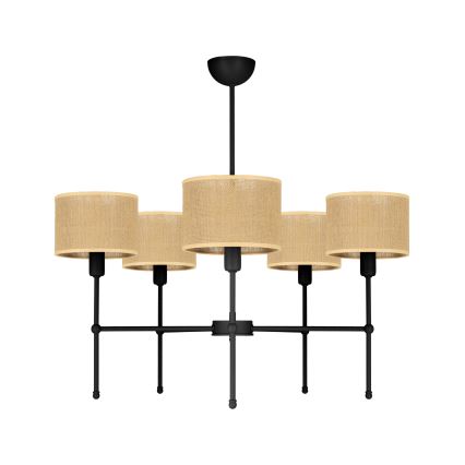 Varrega lühter MADELA 5xE14/40W/230V juut/must