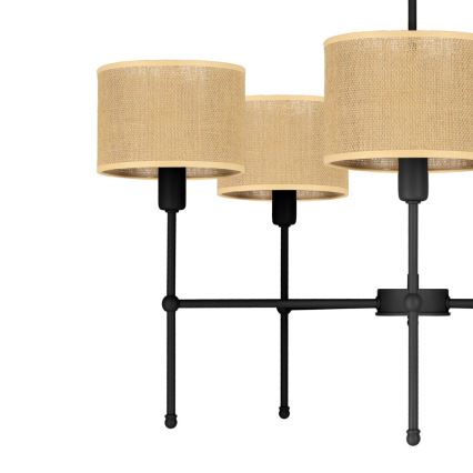 Varrega lühter MADELA 5xE14/40W/230V juut/must