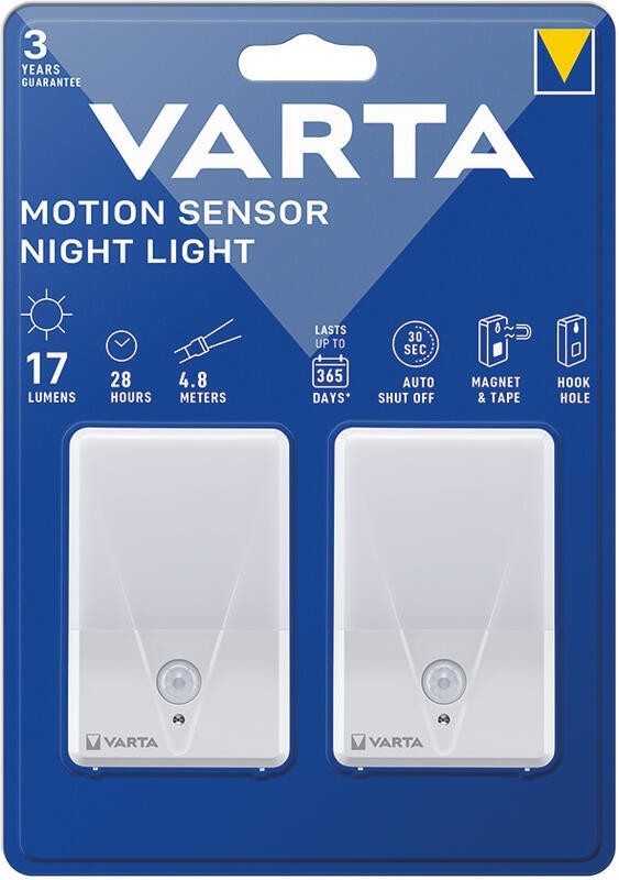 Varta 16624101402 - KOMPLEKT 2x LED Öövalgusti anduriga NIGHT LIGHT LED/3xAAA