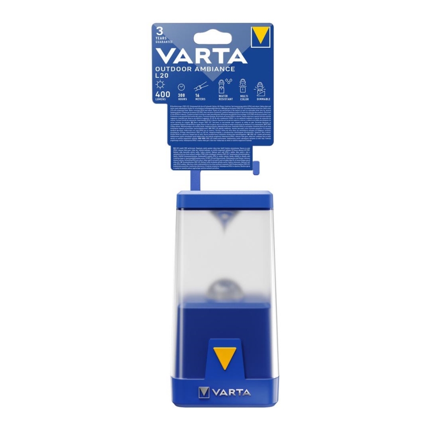 Varta 17666101111 -LED Hämardatav matkavalgusti OUTDOOR AMBIANCE LED/6xAA