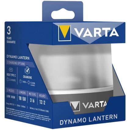 Varta 17670101111 - LED Laetav valgusti DYNAMO LANTERN LED/5V 350 mAhIP54