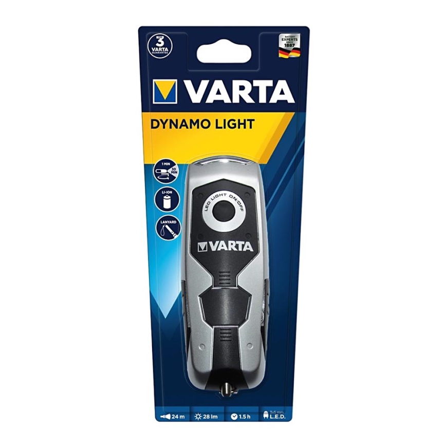 Varta 17680101401 - LED Laetav taskulamp DYNAMO LIGHT LED/120 mAh IPX4