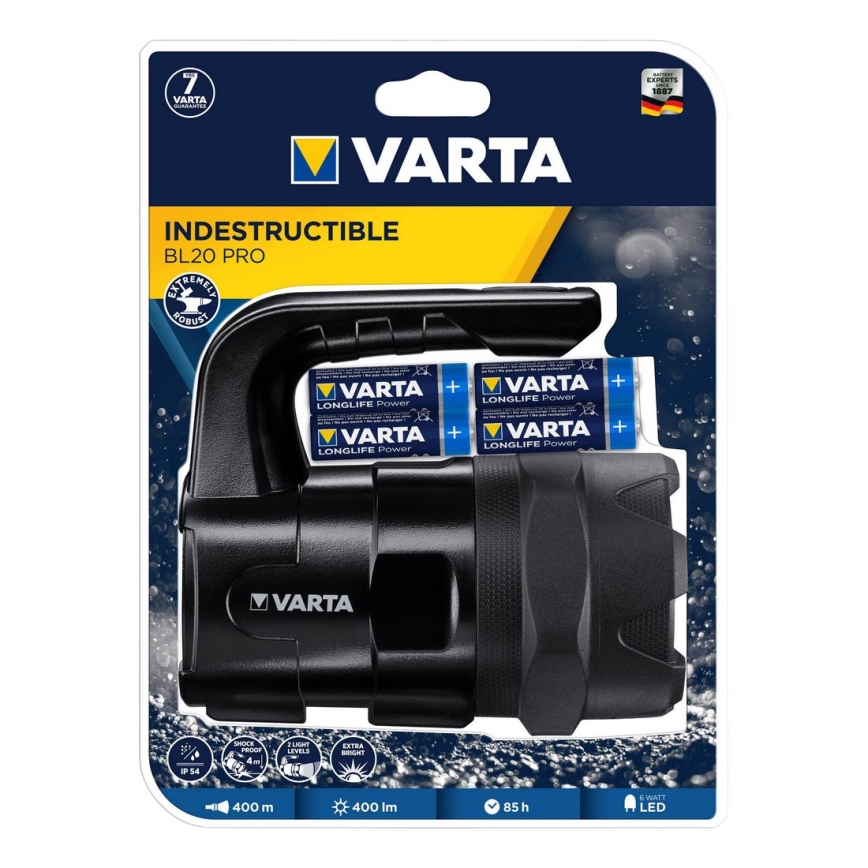 Varta 18751 - LED Taskulamp LED/6W/6xAA IP54