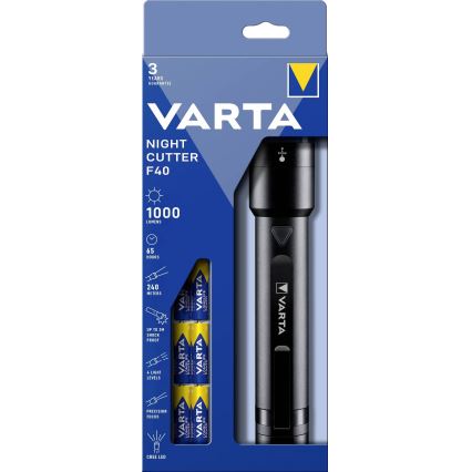 Varta 18902101121 - LED Hämardatav taskulamp NIGHT CUTTER LED/6xAA IPX4