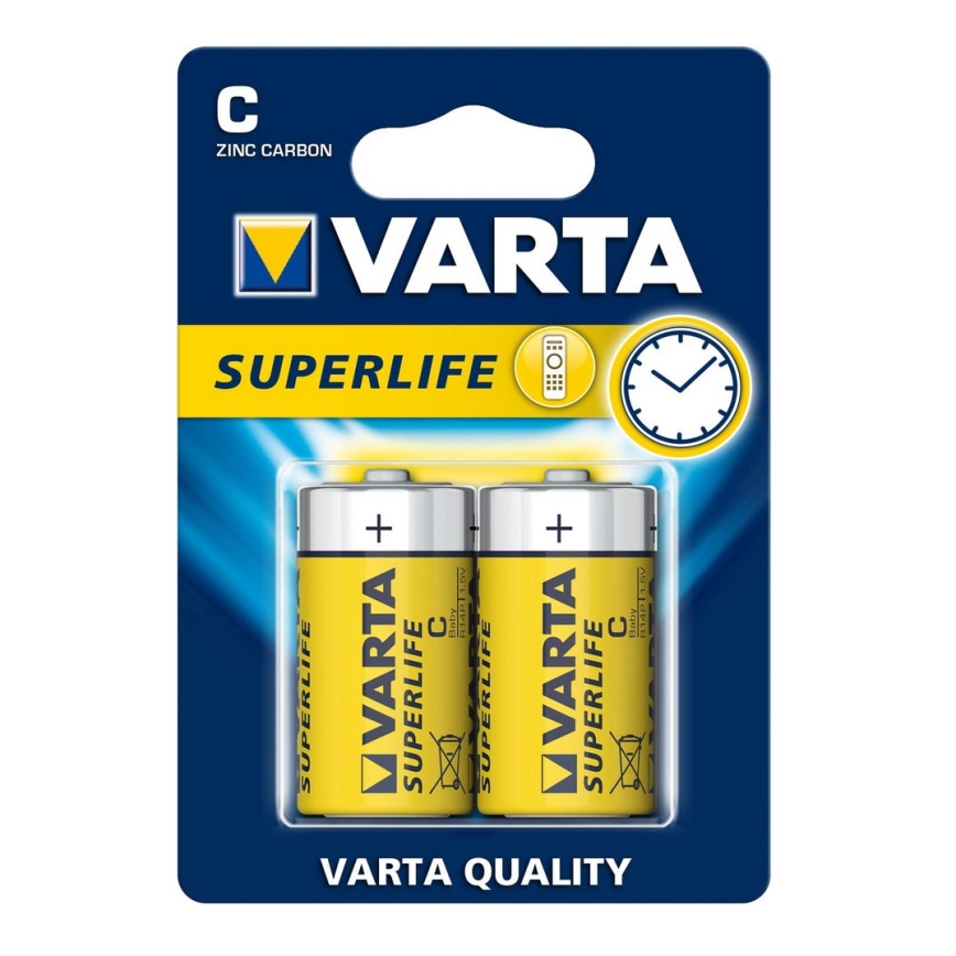 Varta 2014-2 tk Tsink-süsinik patarei SUPERLIFE C 1,5V