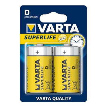 Varta 2020 - 2 tk Tsink-süsinik patarei SUPERLIFE D 1,5V