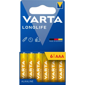Varta 4103101746 - 6 tk Alkaline patarei LONGLIFE AAA 1,5V