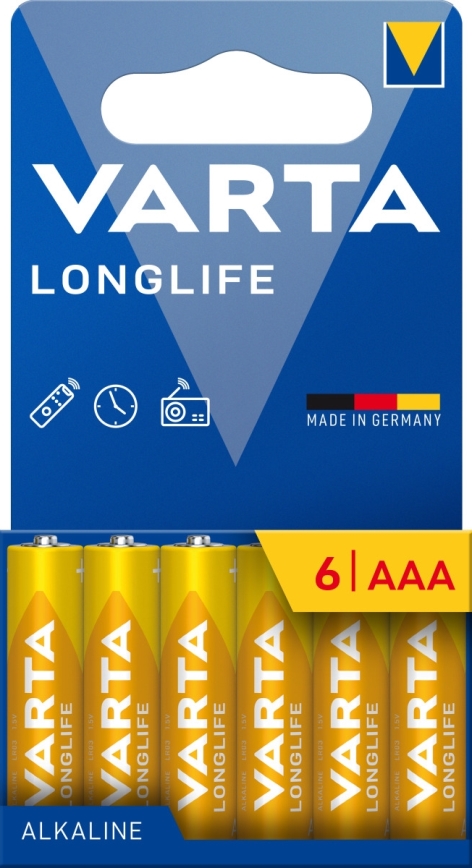 Varta 4103101746 - 6 tk Alkaline patarei LONGLIFE AAA 1,5V