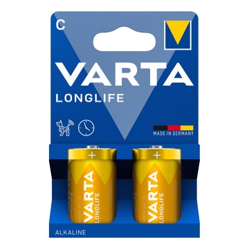 Varta 4114101422 - 2 tk Alkaline patarei LONGLIFE LR14/C 1,5V