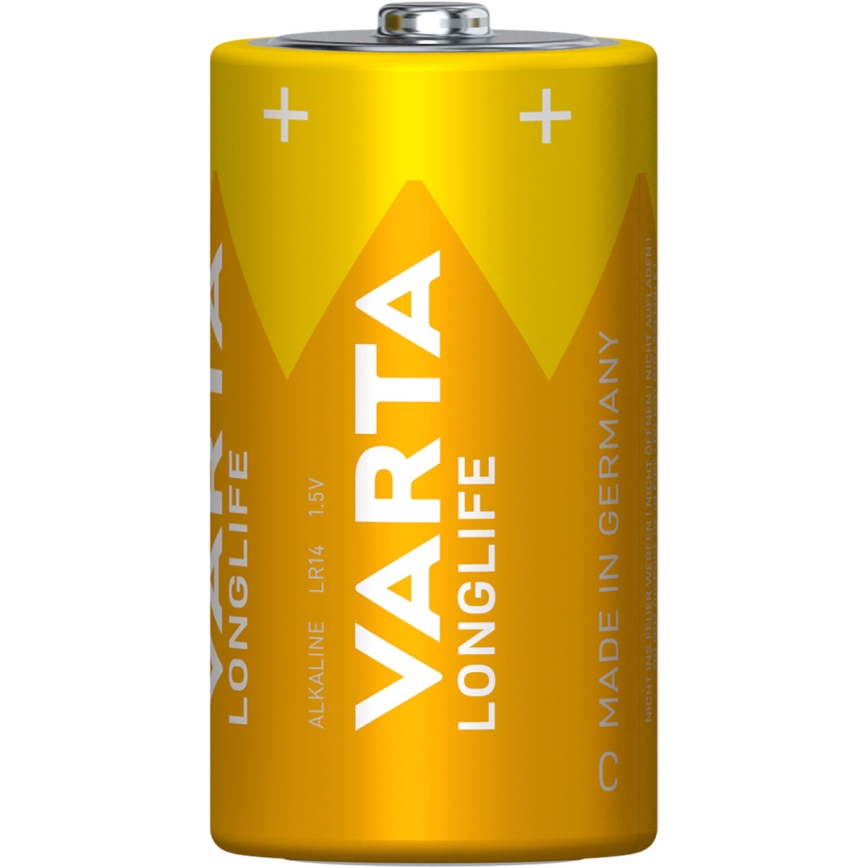 Varta 4114101422 - 2 tk Alkaline patarei LONGLIFE LR14/C 1,5V