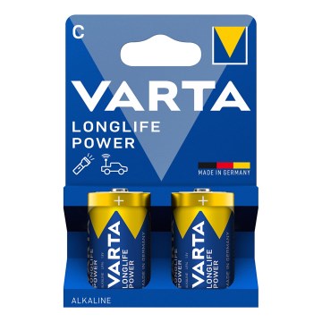 Varta 4914121422 - 2 tk Alkaline patarei LONGLIFE POWER LR14/C 1,5V