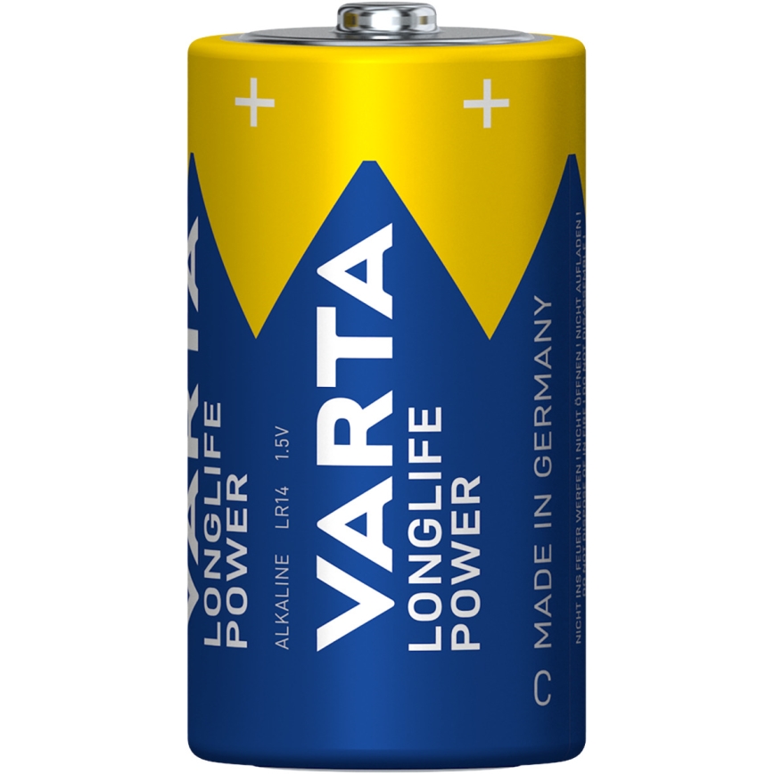 Varta 4914121422 - 2 tk Alkaline patarei LONGLIFE POWER LR14/C 1,5V