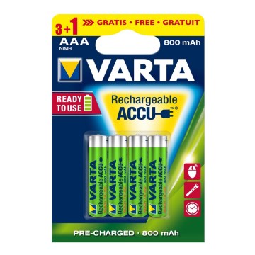 Varta 5670 - 3+1 tk Laetav patarei ACCU AAA Ni-MH/800mAh/1,2V