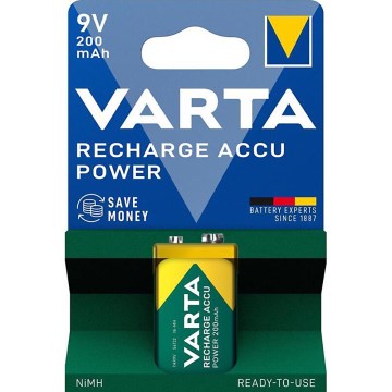 Varta 56722101401 - 1 tk Laetav aku ACCU Ni-MH/200mAh/9V