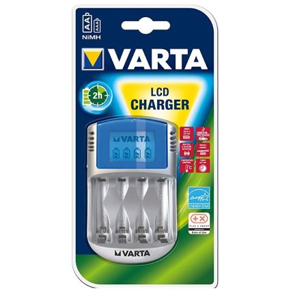 Varta 57070 - patareilaadija LCD 4xAA/AAA 100-240/12V/5V