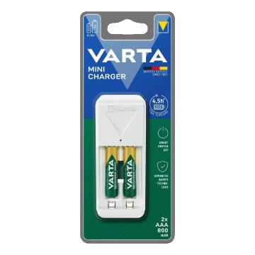 Varta 57656201421 - Patareilaadija 2xAA/AAA 800 mAh 230V