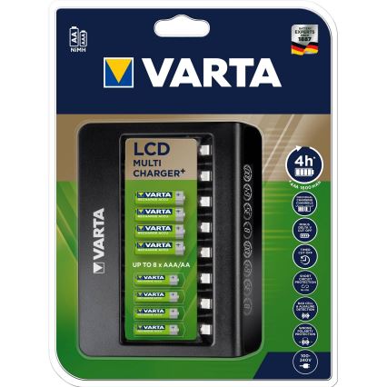 Varta 57681 - LCD Nutilaadija 8xAA/AAA laadimine 2h