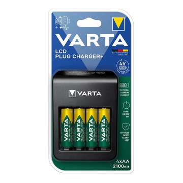 Varta 57687101441 - LCD Akulaadija 4xAA/AAA 2100mAh 230V