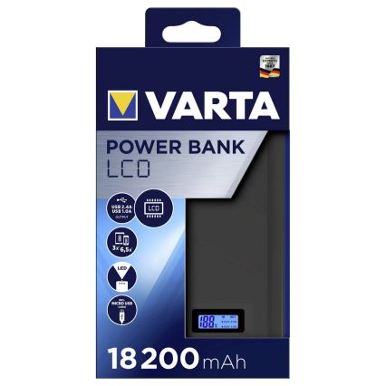 Varta 57972 - patareidpank LCD 18200mAh/3,7V