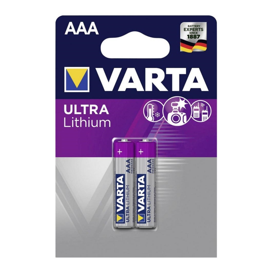 Varta 6103301402 - Liitium patarei 2 x ULTRA AAA 1,5V