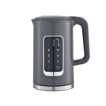 Veekeetja LCD ekraaniga 1,7 l 2200W/230V hall + reisitass 450 ml
