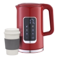 Veekeetja LCD ekraaniga 1,7 l 2200W/230V punane + reisitass 450 ml