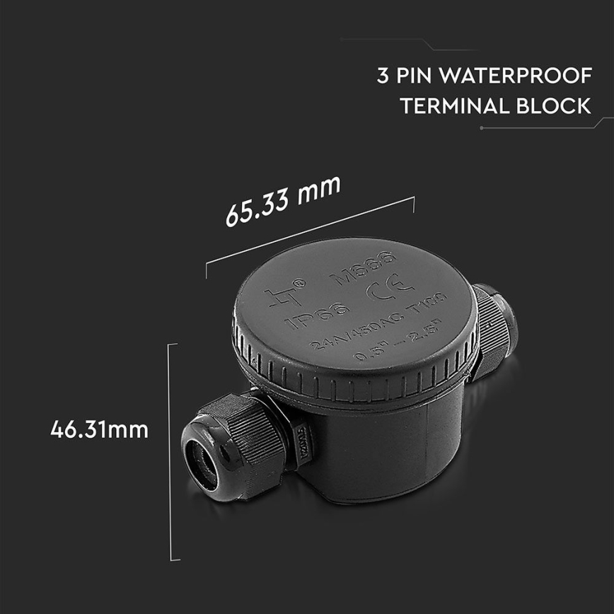 Veekindel ühendus IP66 must