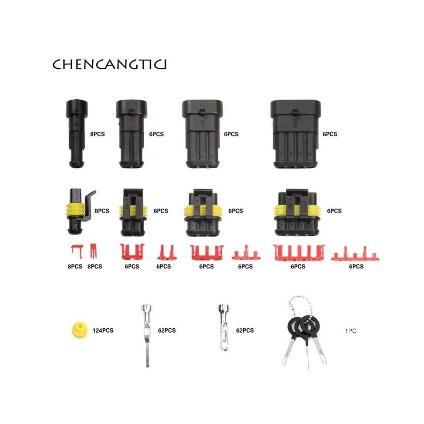 Veekindlate autopistikute komplekt AMP Tyco 353 tk