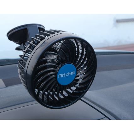 Ventilaator autosse koos iminapaga 4W/12V must