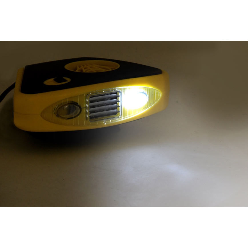 Ventilaator koos kütte ja LED tulega 3-ühes 158W/12V