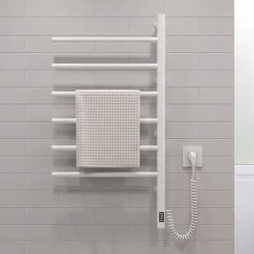 Vertaduro - Elektriline pööratav rätikuivati termostaadiga ARA 105W/230V 80x49 cm IP44 valge