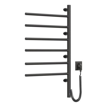 Vertaduro - Elektriline pööratav rätikukuivati termostaadiga ARA 105W/230V 82x49 cm IP44 must