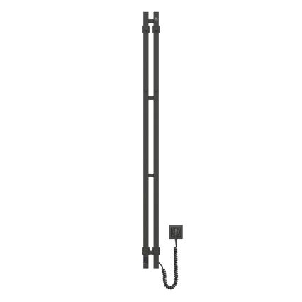 Vertaduro - Elektriline rätikuivati termostaadiga VEO 106W/230V 150x9 cm IP44, must, parempoolne
