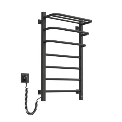 Vertaduro - Elektriline rätikuivati termostaadiga DOR 155W/230V 80x48 cm IP44 must, vasakpoolne