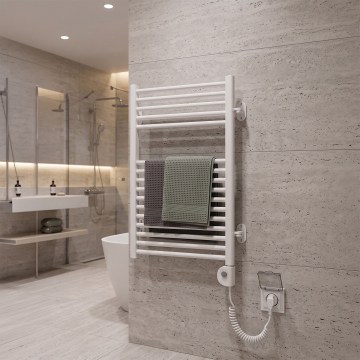 Vertaduro - Vannitoa pööratav radiaator termostaadiga MEG 400W 78x50 cm valge