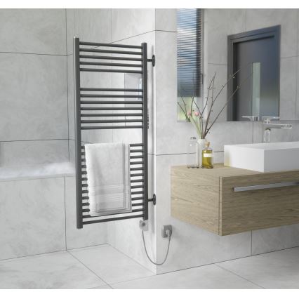 Vertaduro - Vannitoa radiaator termostaadiga MEG 600W 118x50 cm antratsiit