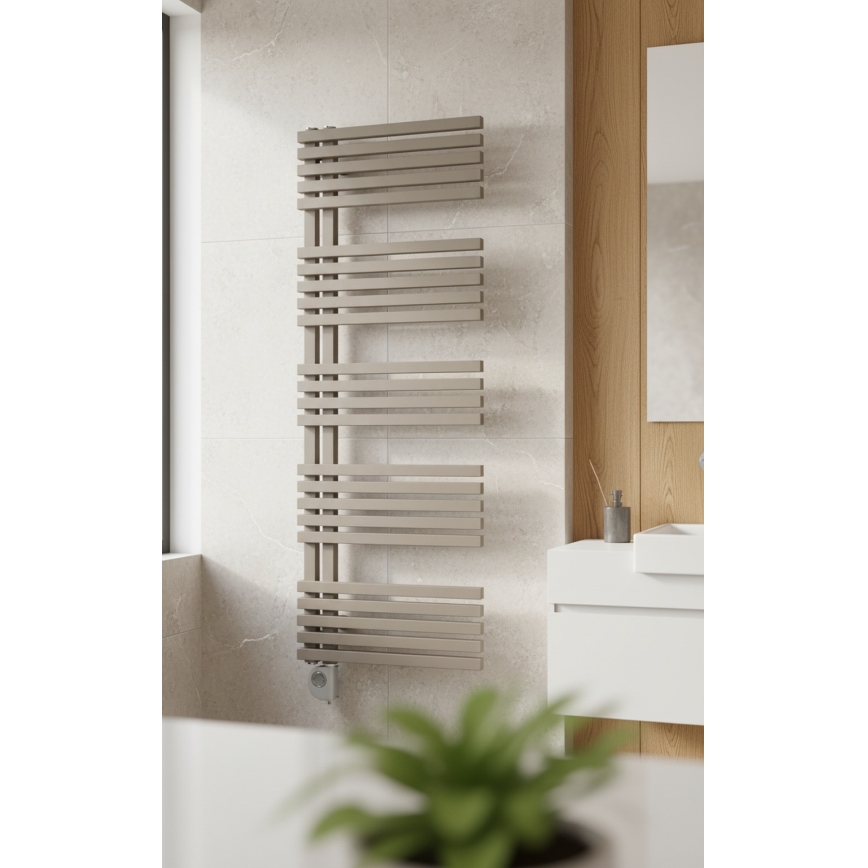 Vertaduro - Vannitoa radiaator termostaadiga MICHELLE 600W 129x50 cm taupe