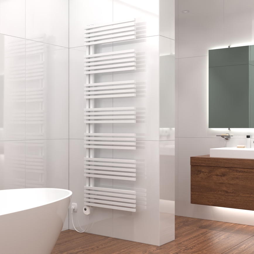 Vertaduro - vannitoa radiaator termostaadiga MICHELLE 900 W 177 x 50 cm valge