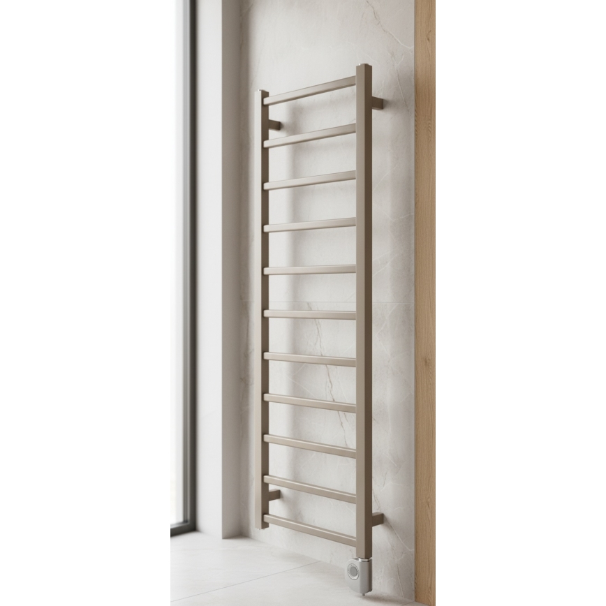 Vertaduro - ZOE vannitoaradiaator termostaadiga, 400 W, 114 x 40 cm, taupe