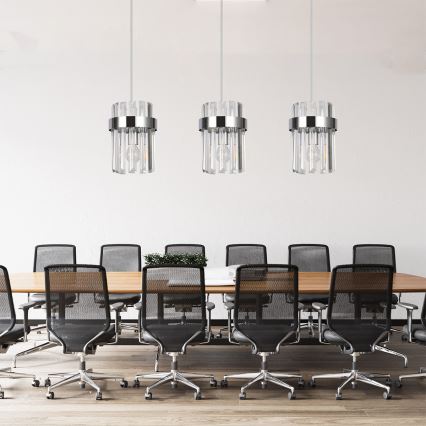 VETRO ripplühter kaablil 3xE14/10W/230V läikiv kroom