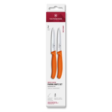 Victorinox - 2-osaline SWISS CLASSIC köögiviljanugade komplekt, tera 10 cm, oranž
