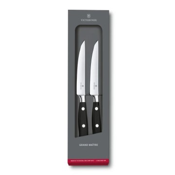 Victorinox - GRAND MAITRE 12 cm steikinugade komplekt 2 tk must